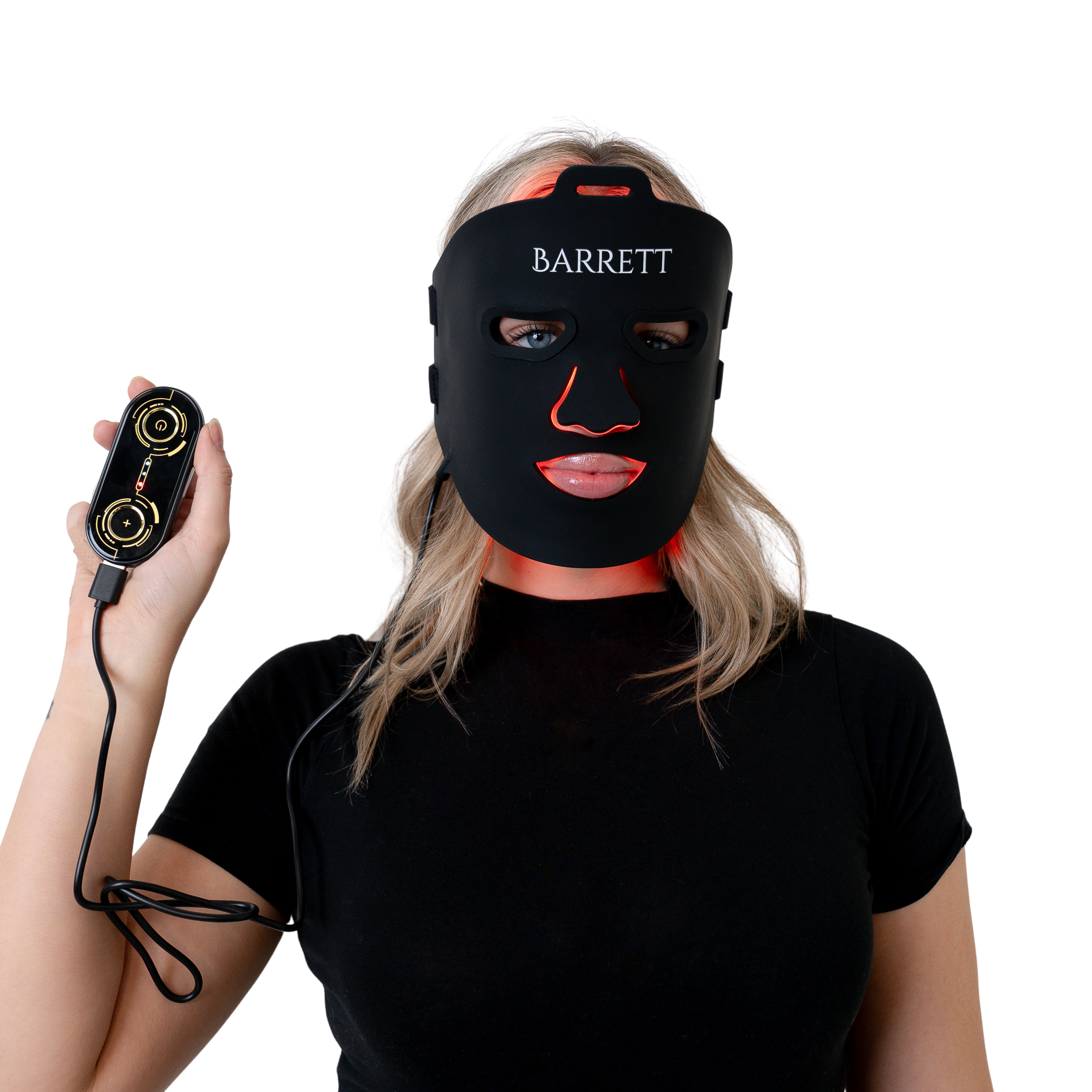 Face mask with remote