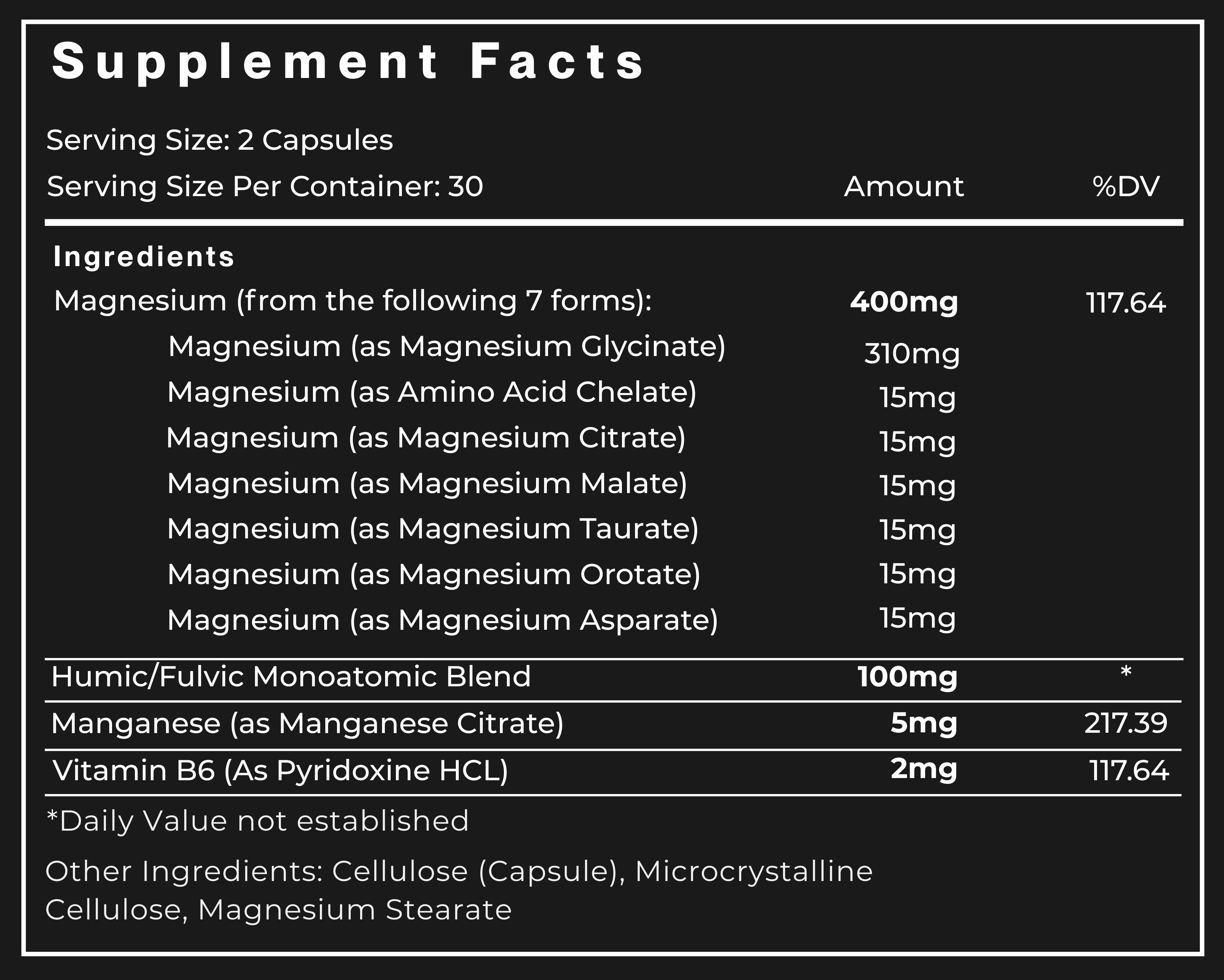 CALMg Daily Magnesium Supplement