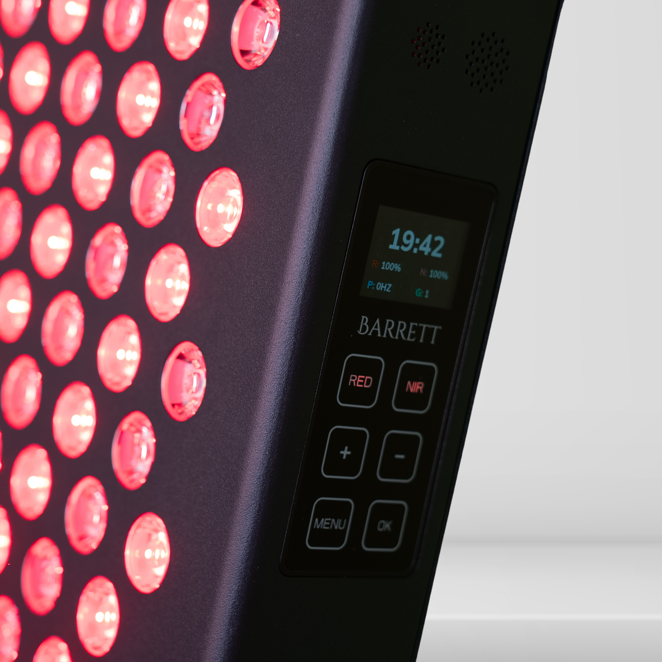 Barrett Recovery Red Light Panel with Touchscreen features for red and infrared light