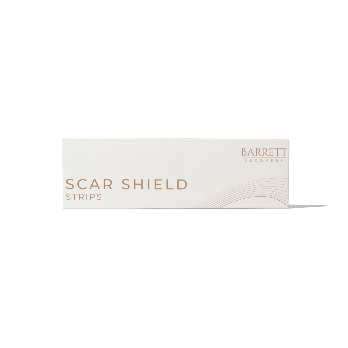A box of Scar Shield Strips by Barrett Recovery, designed for post op wound care to support healing and reduce scars.