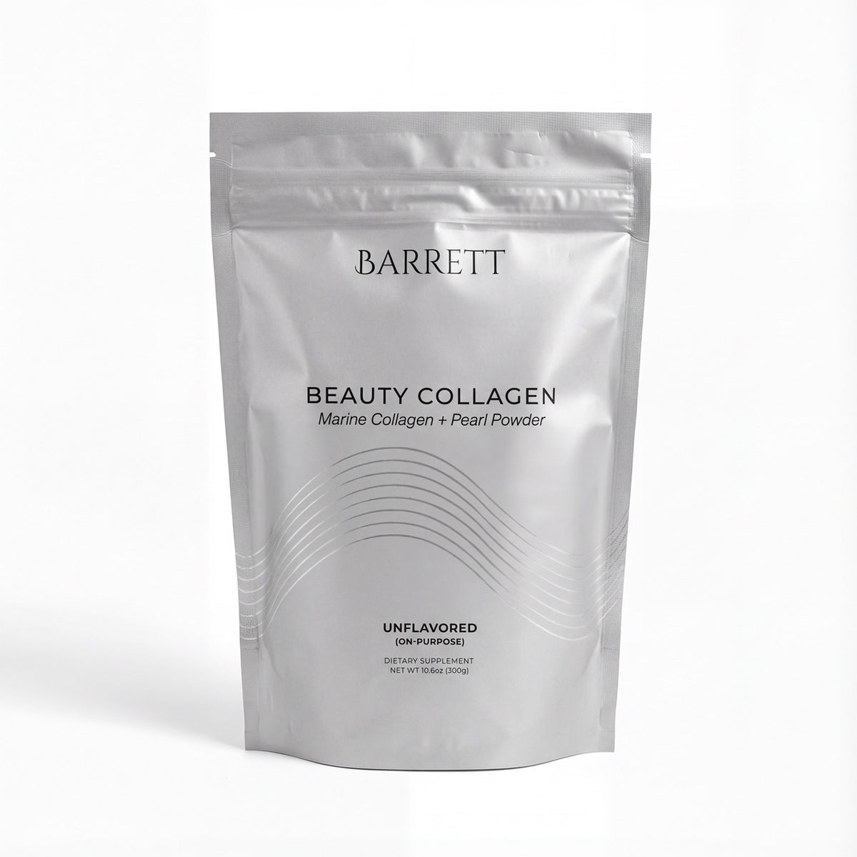 Barrett Beauty Collagen with pearl powder package on a white background