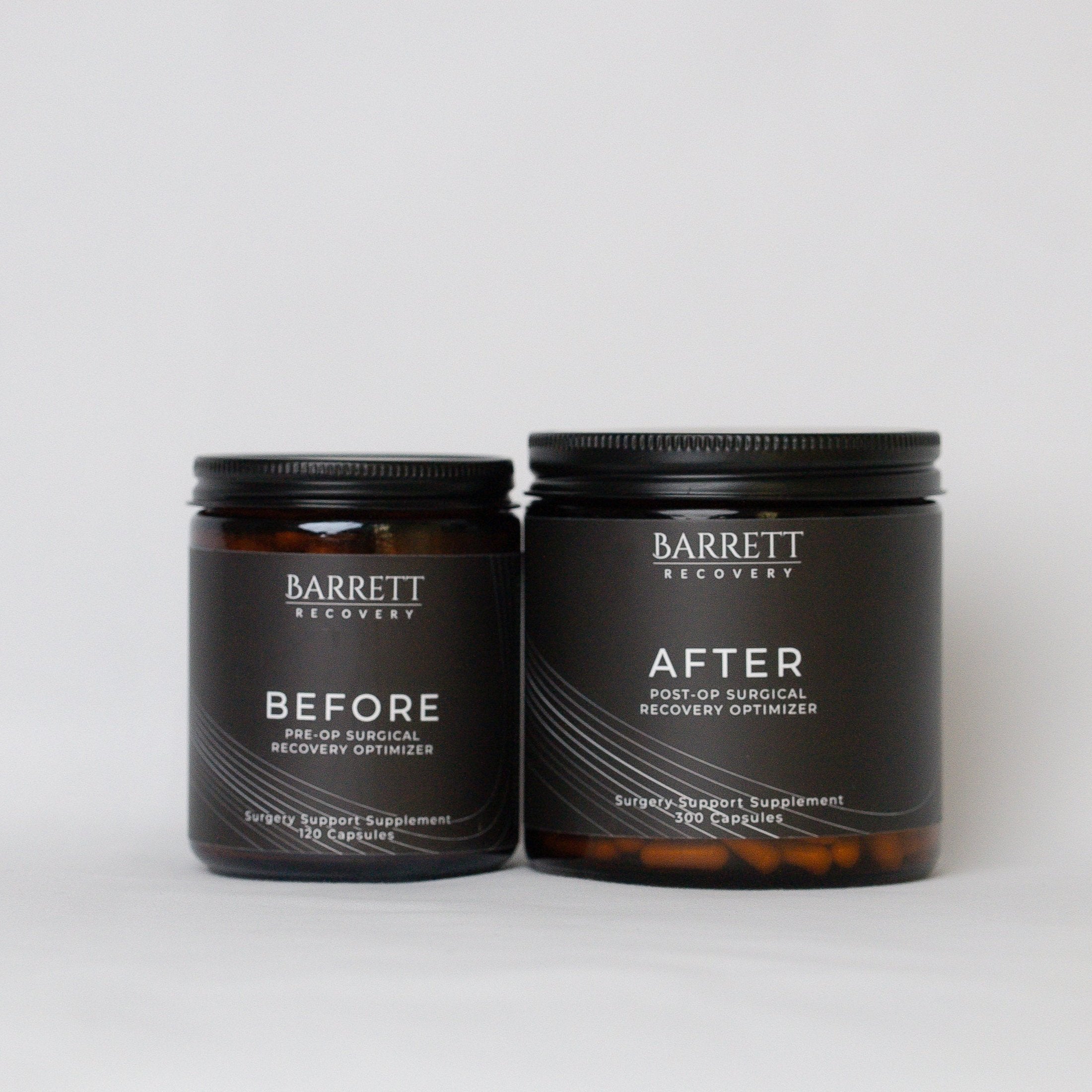 Optimal Recovery Duo, Before and After Post Op Surgical Optimizer supplements