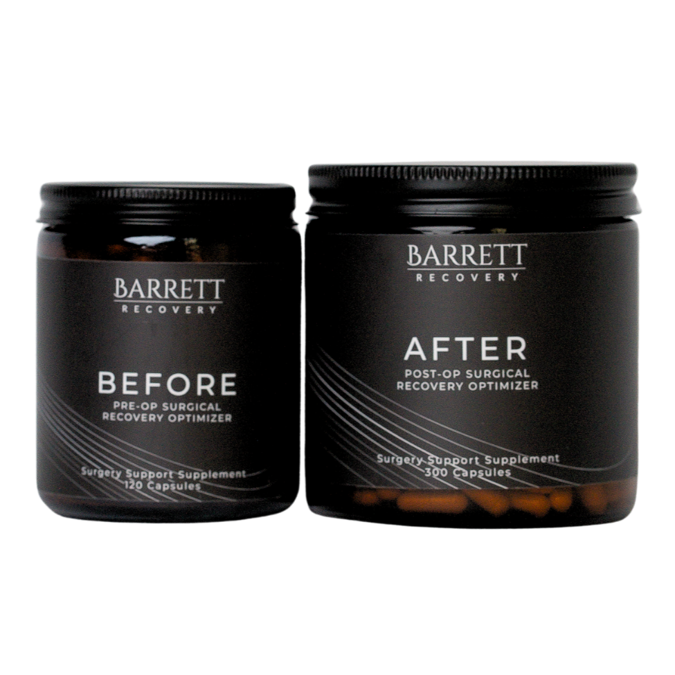 Optimal Recovery Duo, Before and After Post Op Surgical Optimizer supplements