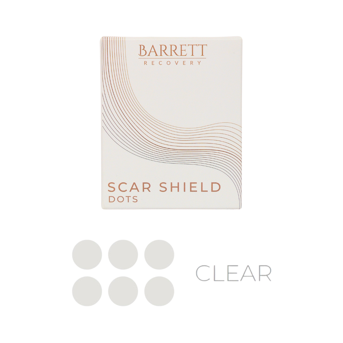 Scar shield dots with clear silicone adhesives for scar healing